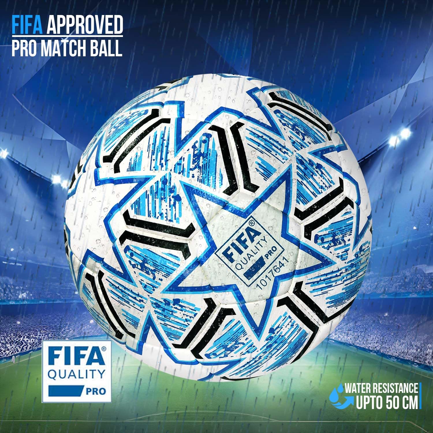 Synco Fußball Dynamo FIFA zertifizierter Größe 5, Handgenäht - 1002