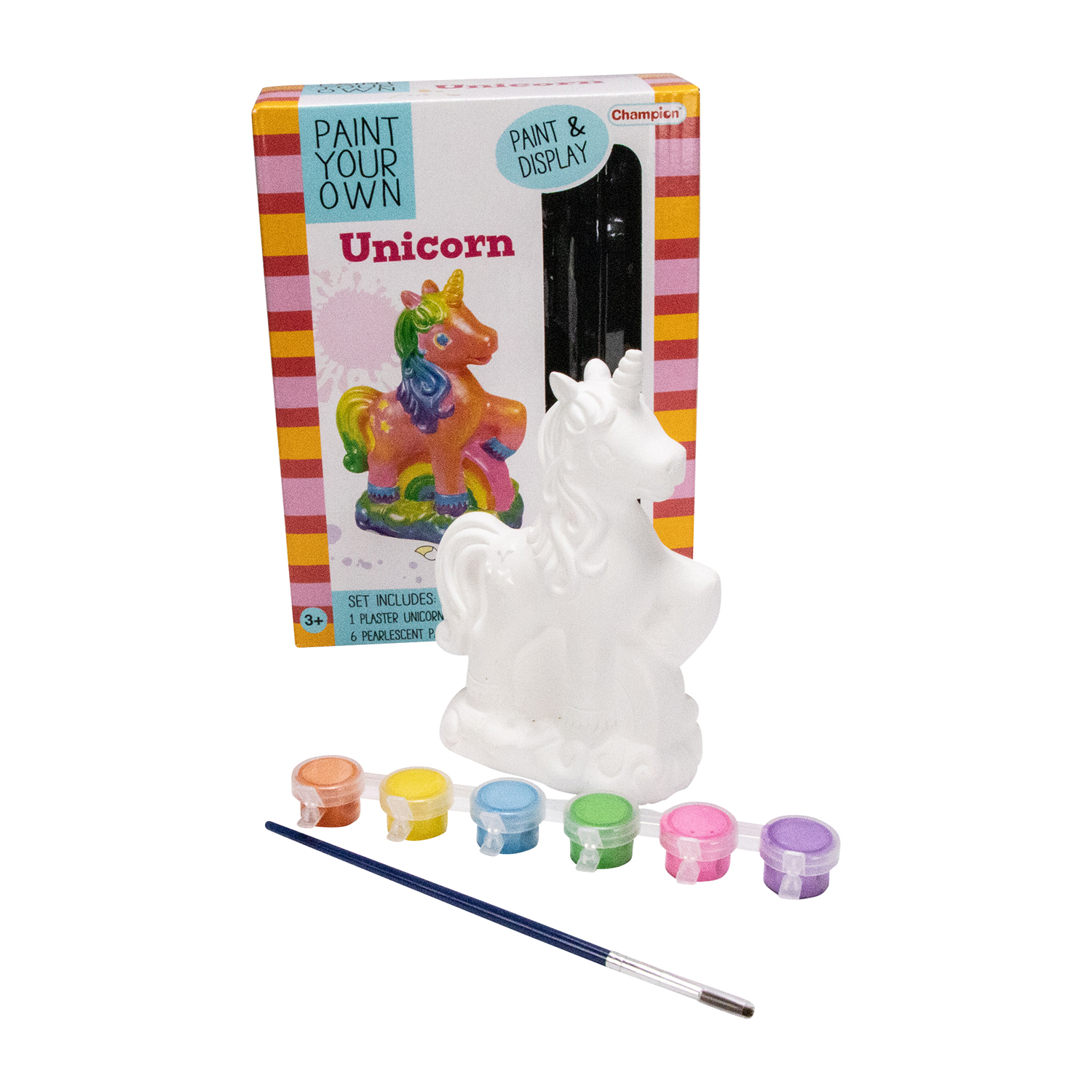 GICO Kinder DIY Einhorn Figur zum Bemalen Mädchen Jungen Kinder Geschenk Bastelset zum selber basteln und gestalten DIY-444