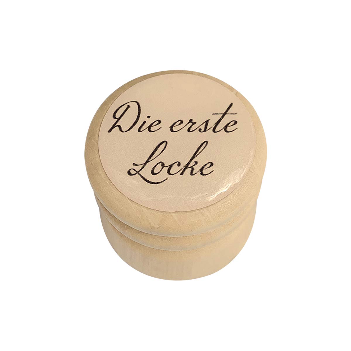 Erste Locke Dose Classic Holz Holzdose Bilderdose  Ø  34 mm - 7022