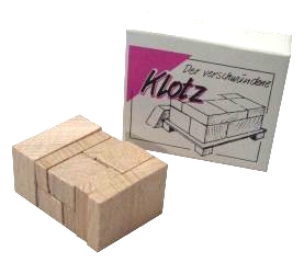 Der verschwundene Klotz  - Mini Geduldspiel - 828