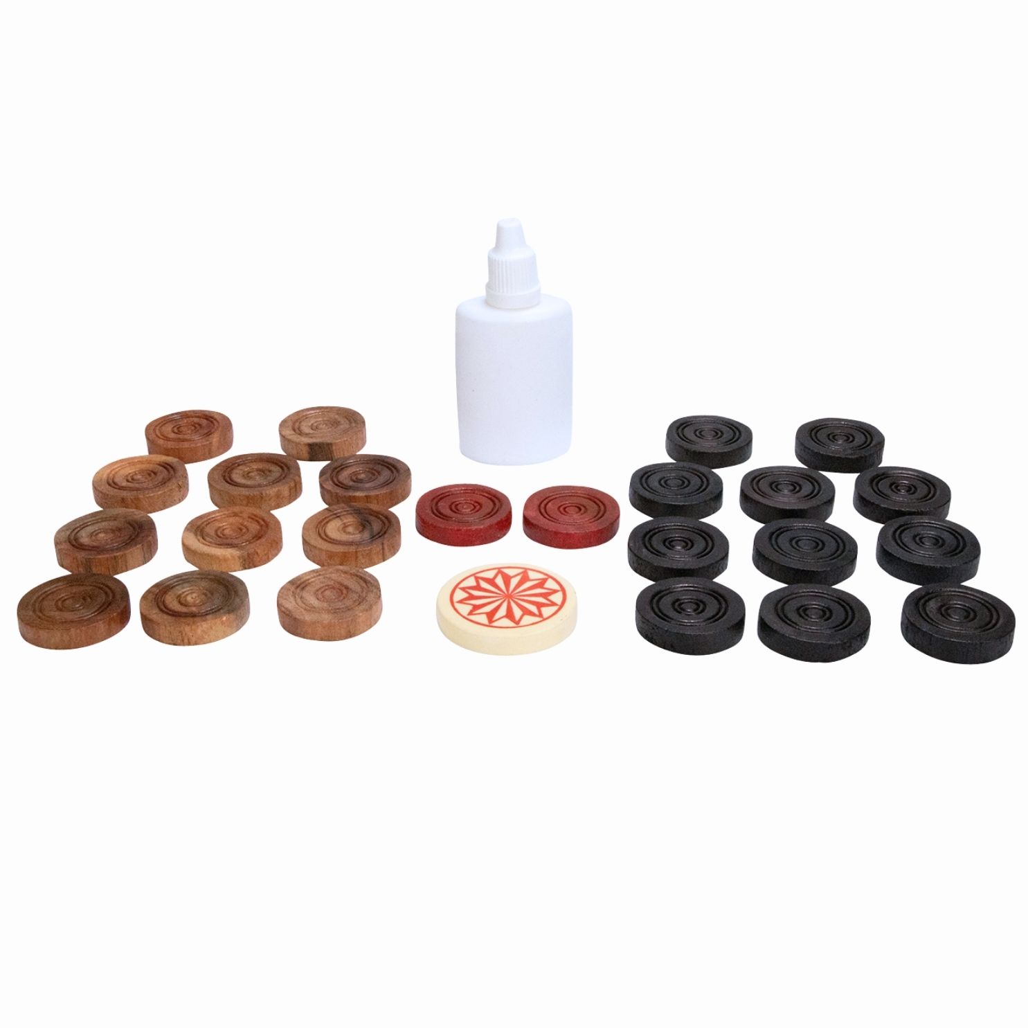 GICO Carrom Steine Komplettsatz, MB Economy Class -einfache, zweckmäßige Spielsteine- 2101