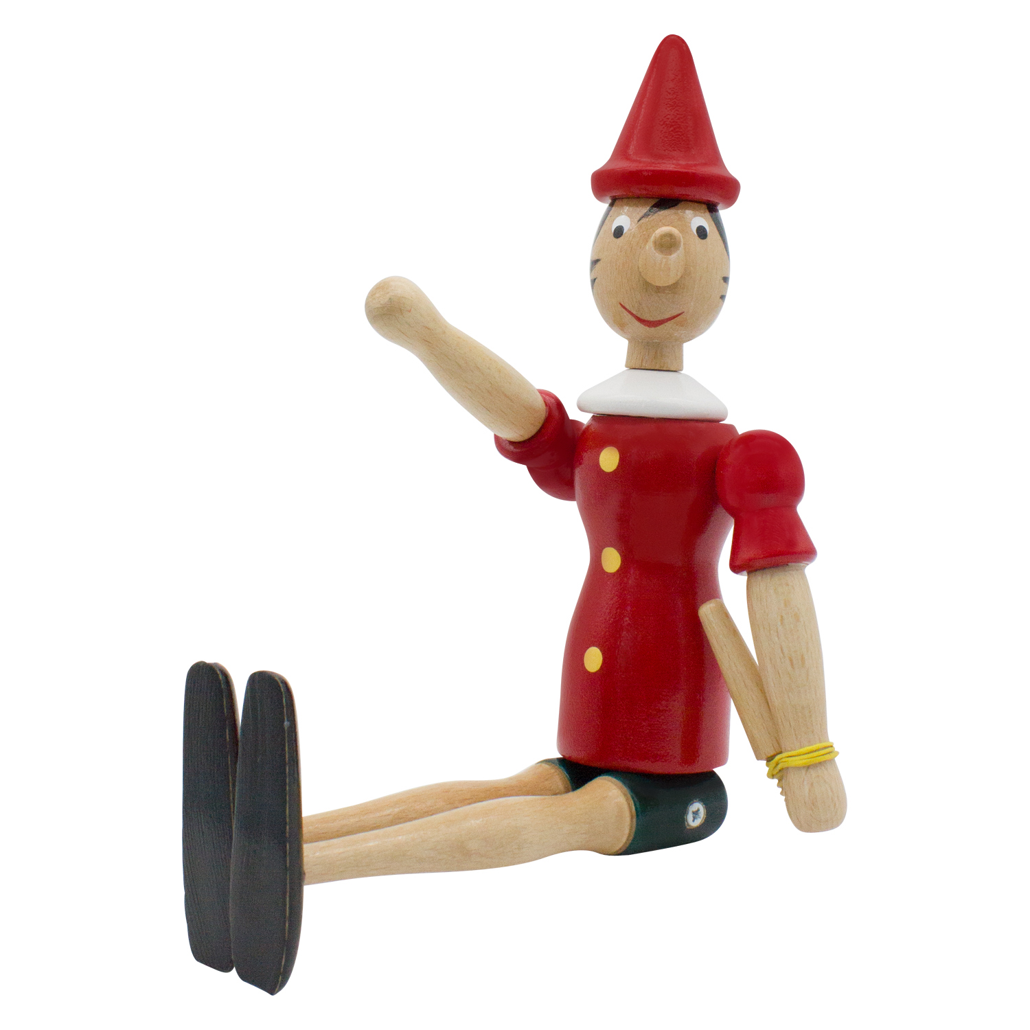 GICO Pinocchio Gelenkfigur aus Holz, Länge 38 cm- Made in Italy- 9013