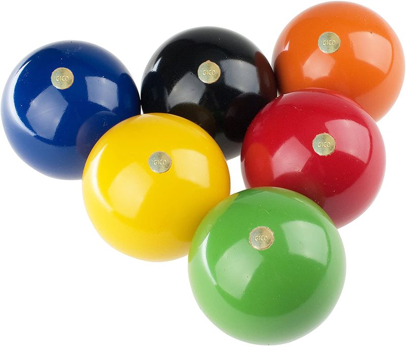 Krocket Zusatz- / Ersatzkugel Durchmesser 7 cm, 6er Satz - 3258