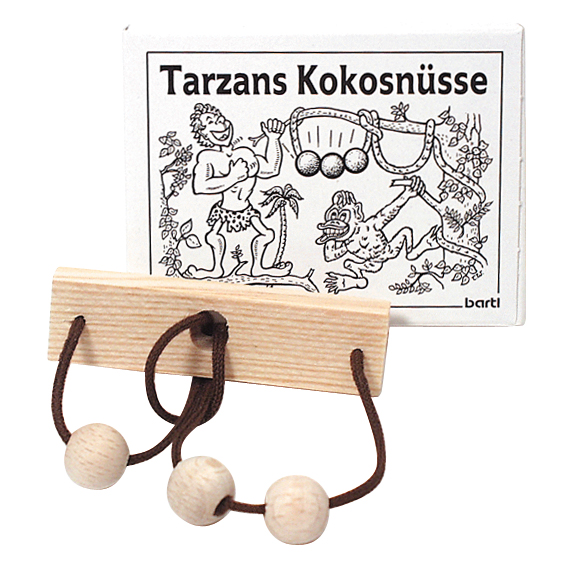 Tarzans Kokosnüsse  - Mini Geduldspiel