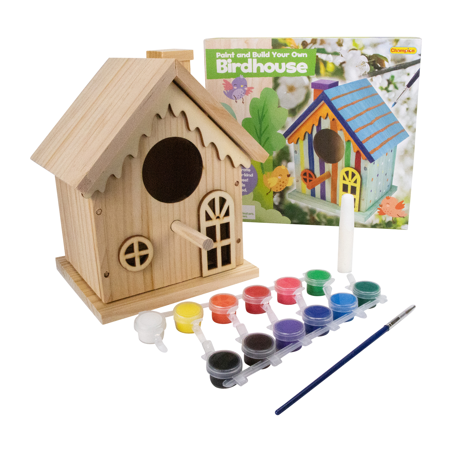 GICO DIY Vogelhaus Bausatz zum Bemalen Mädchen Jungen Kinder Geschenk Bastelset zum selber basteln und gestalten DIY-884