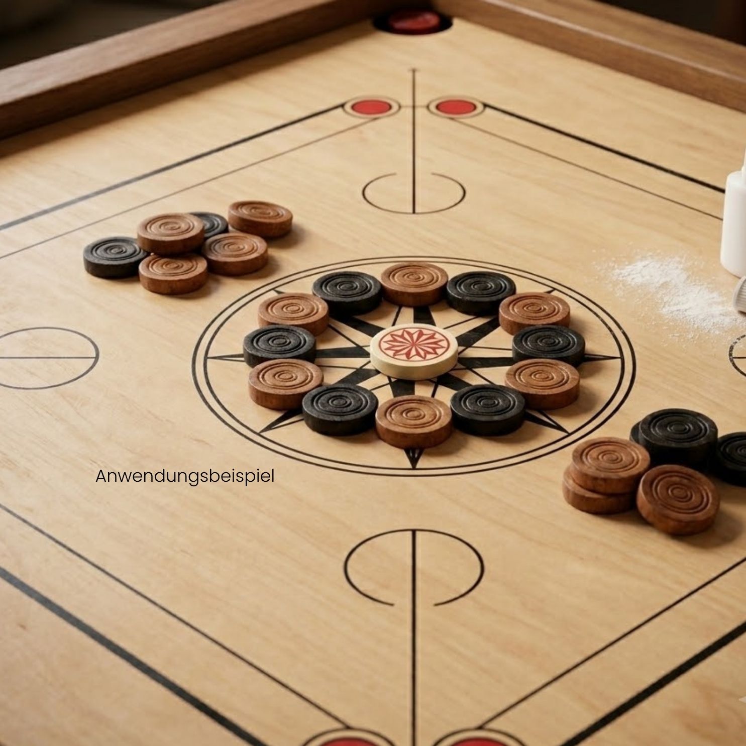 GICO Carrom Steine Komplettsatz, MB Economy Class -einfache, zweckmäßige Spielsteine- 2101