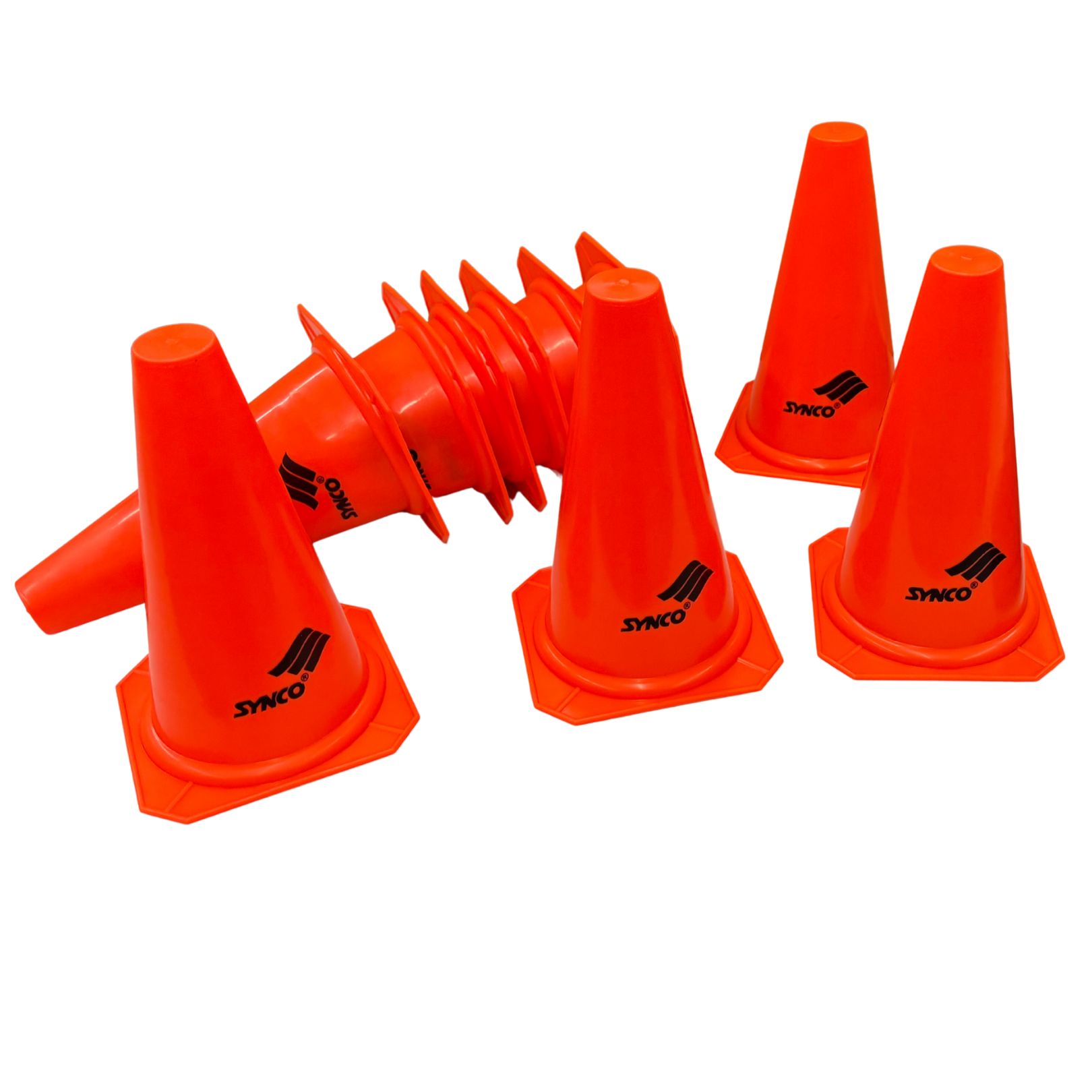 Synco Kegel Pylonen Trainingshütchen Höhe 24 cm - 10er Pack- 1030