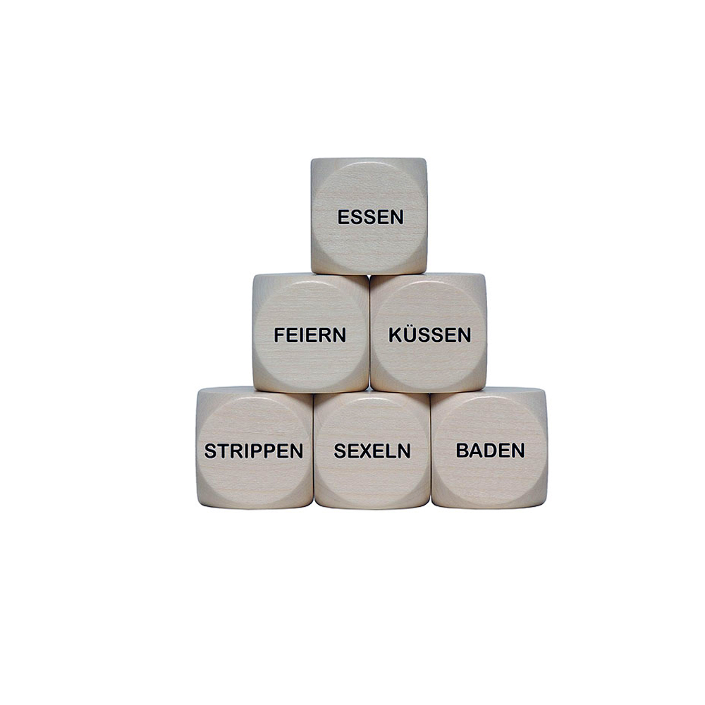 "Liebes" Holzwürfel 30 mm Entscheidungswürfel - 1 Stück - 4138