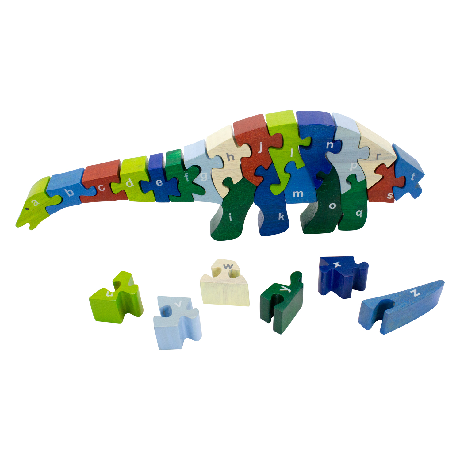 A-Z Puzzle Dino Buchstabenpuzzle für Kinder 26 -tlg Holz lasiert - 2904
