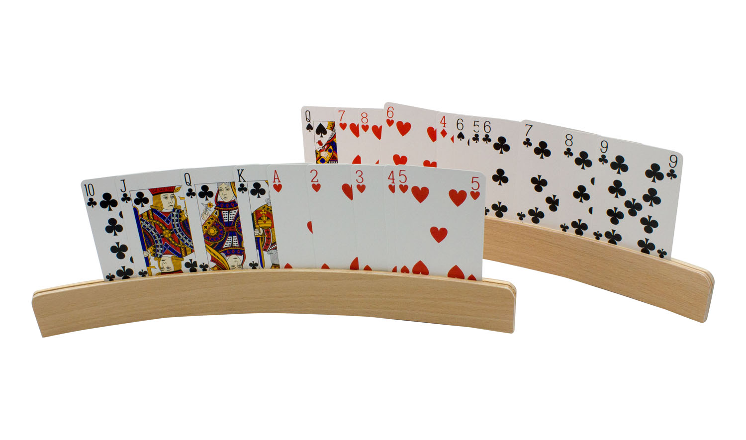 GICO Kartenhalter Spielkartenhalter aus Holz Länge 33 cm - 2er Set - 7956