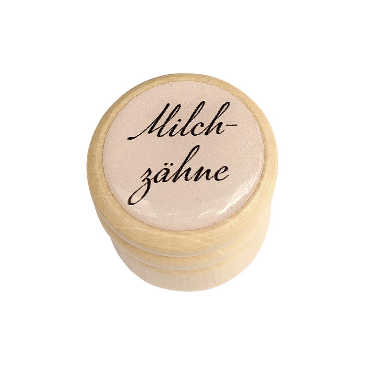 Milchzähne Classic Dose Holz Holzdose Bilderdose  Ø  34 mm - 7021
