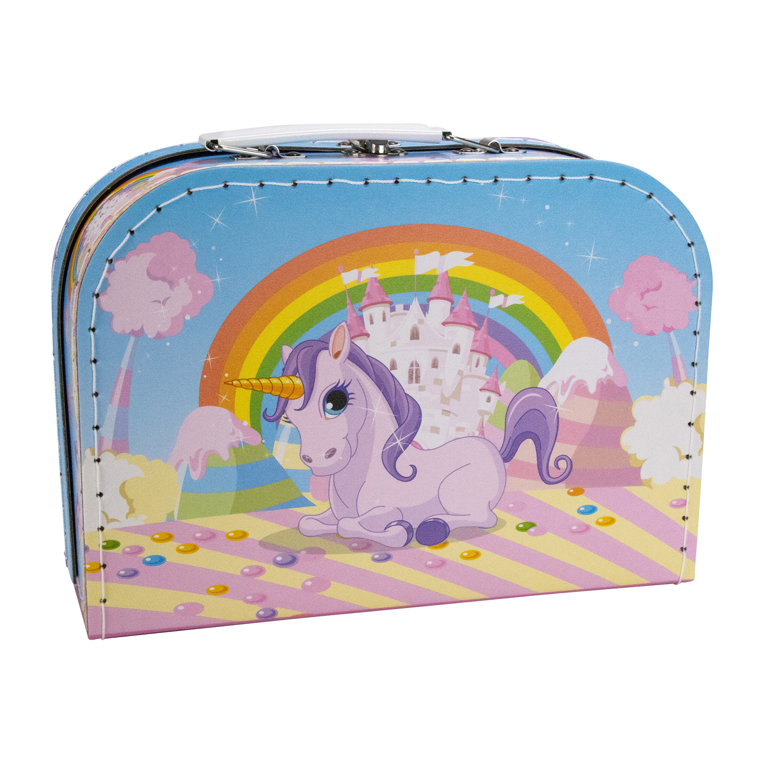 GICO Einhorn Spielkoffer Kinderkoffer für Mädchen und Jungen für Spielzeug oder Basteln - CH20609E