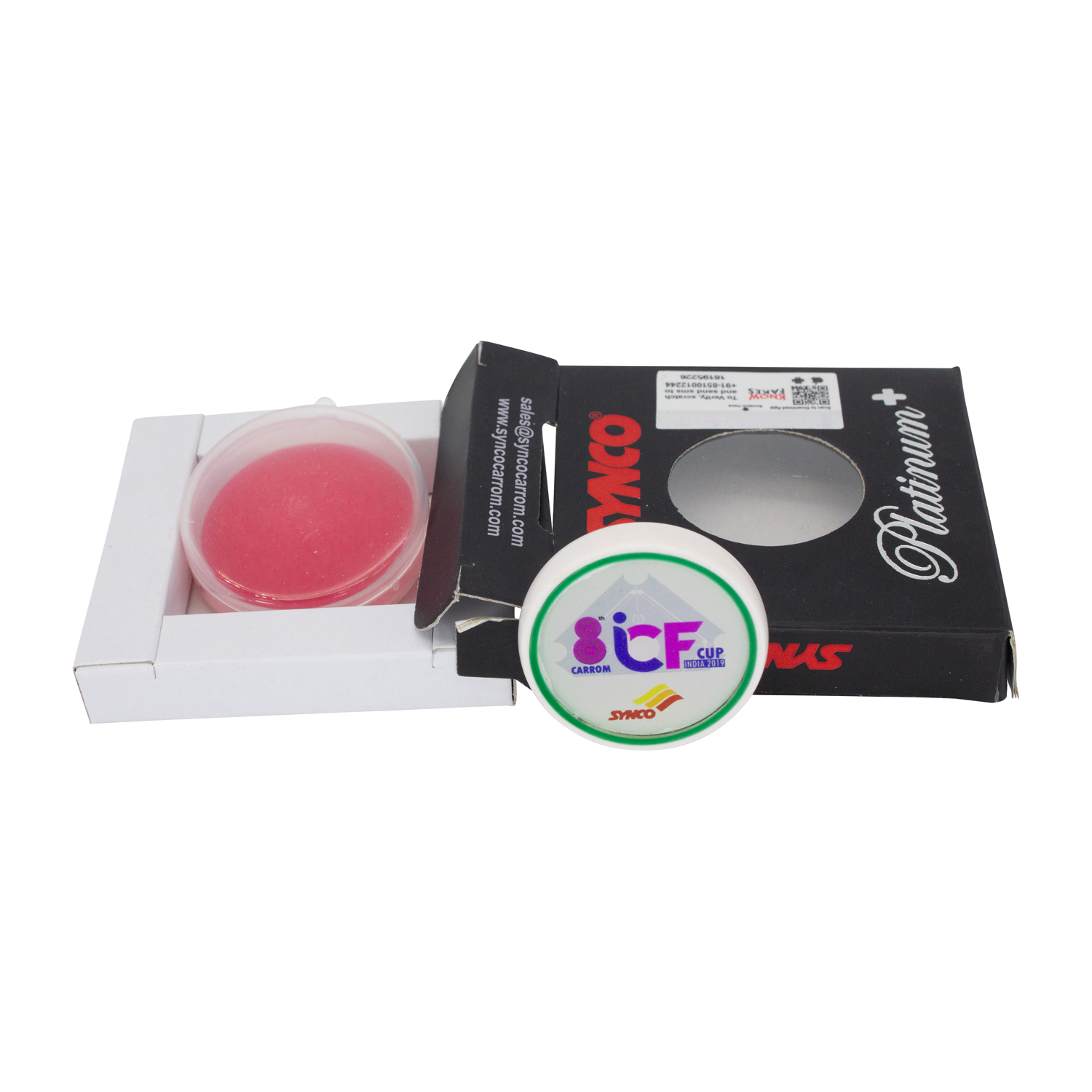 Synco Carrom Striker Platinum Plus mit ICF Logo - 2930