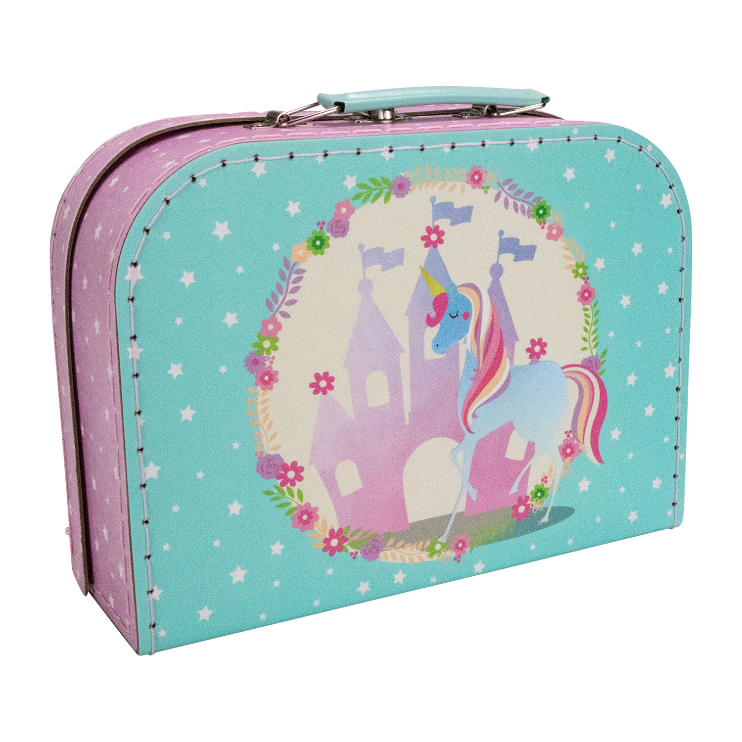 GICO Kinder Teeservice Spielkoffer Teeset Einhorn Spielzeug Porzellangeschirr 13 -TLG - CH12102