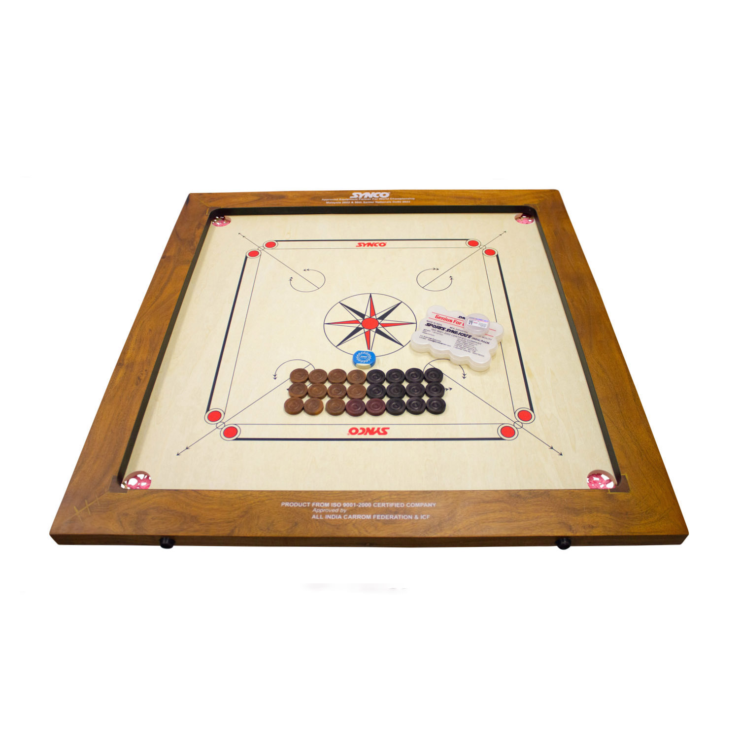 Carrom Board Synco Professional Turnier 74x74 Spielfäche -   2980