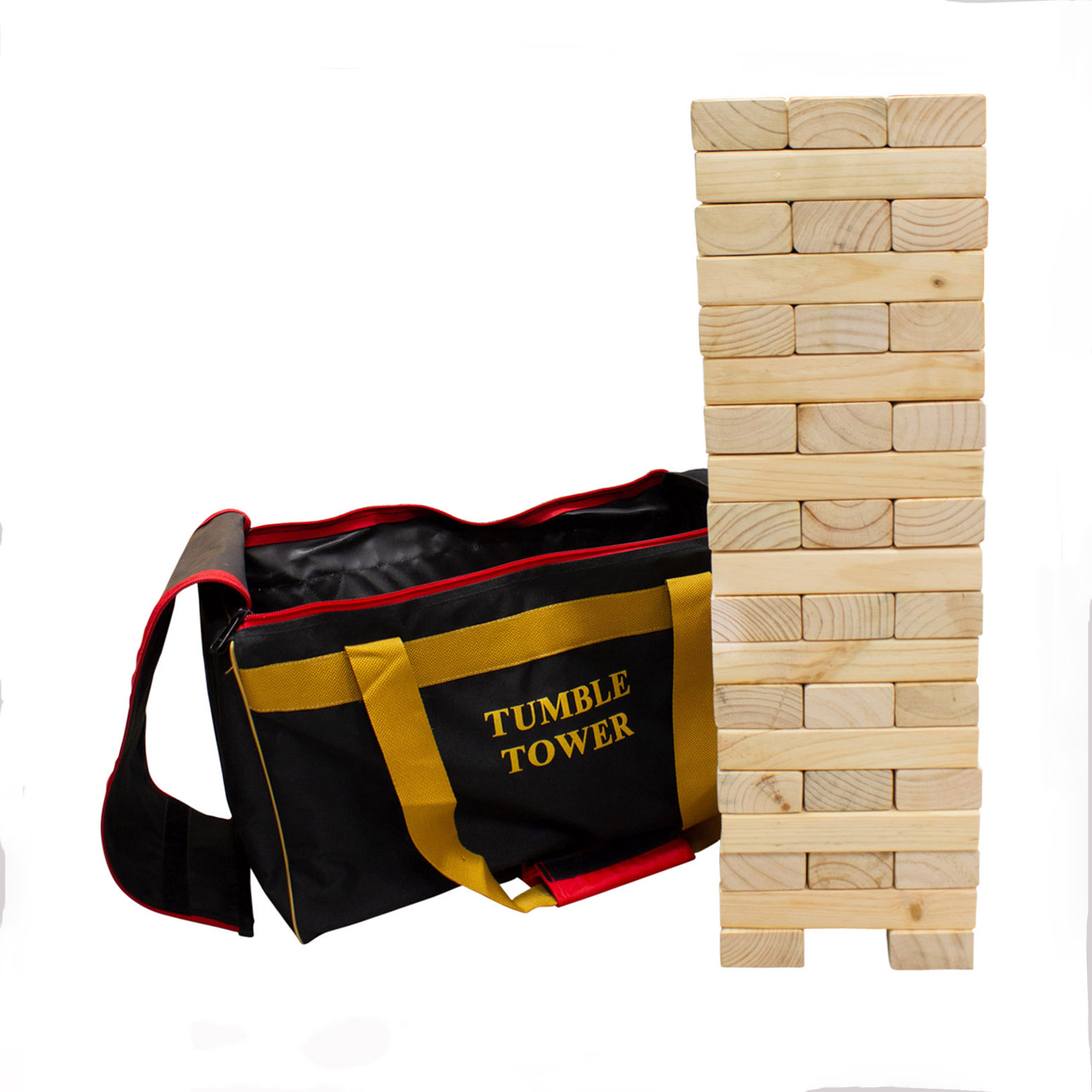 Outdoor Gartenspiel Wackelturm Stapelturm XXL aus Holz - Tumble Tower, der Spaß für groß und klein - 2914