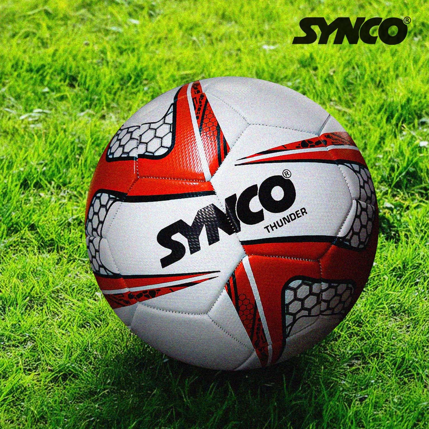 Synco Thunder Fußball – Größe 5  vernäht 32 Panel Ball 1008
