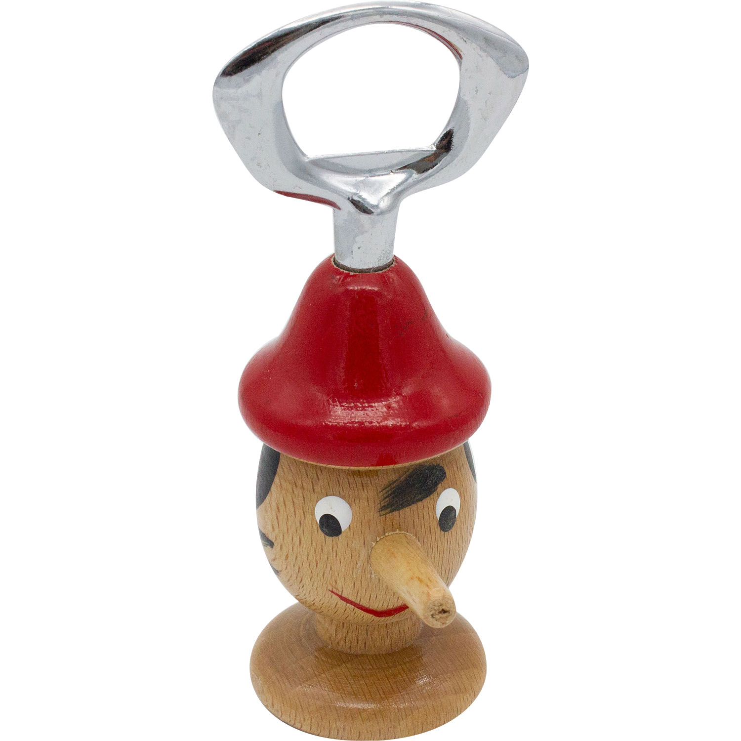 Pinocchio Flaschenöffner, Kapselheber aus Holz - 9005