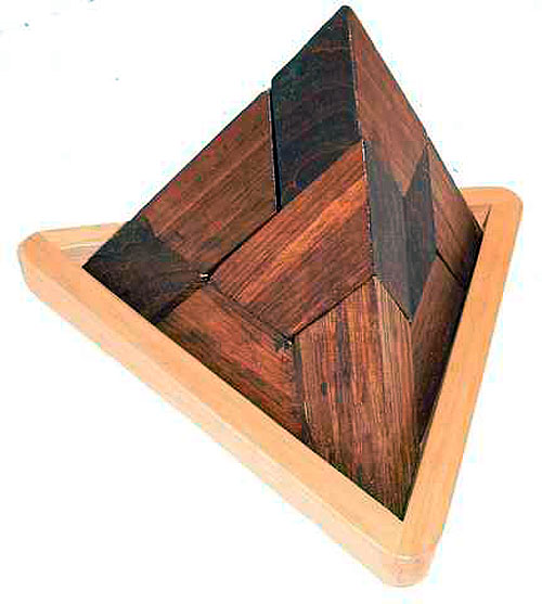 Geduldspiel Klötzchen Pyramide, SG: schwer - 108761