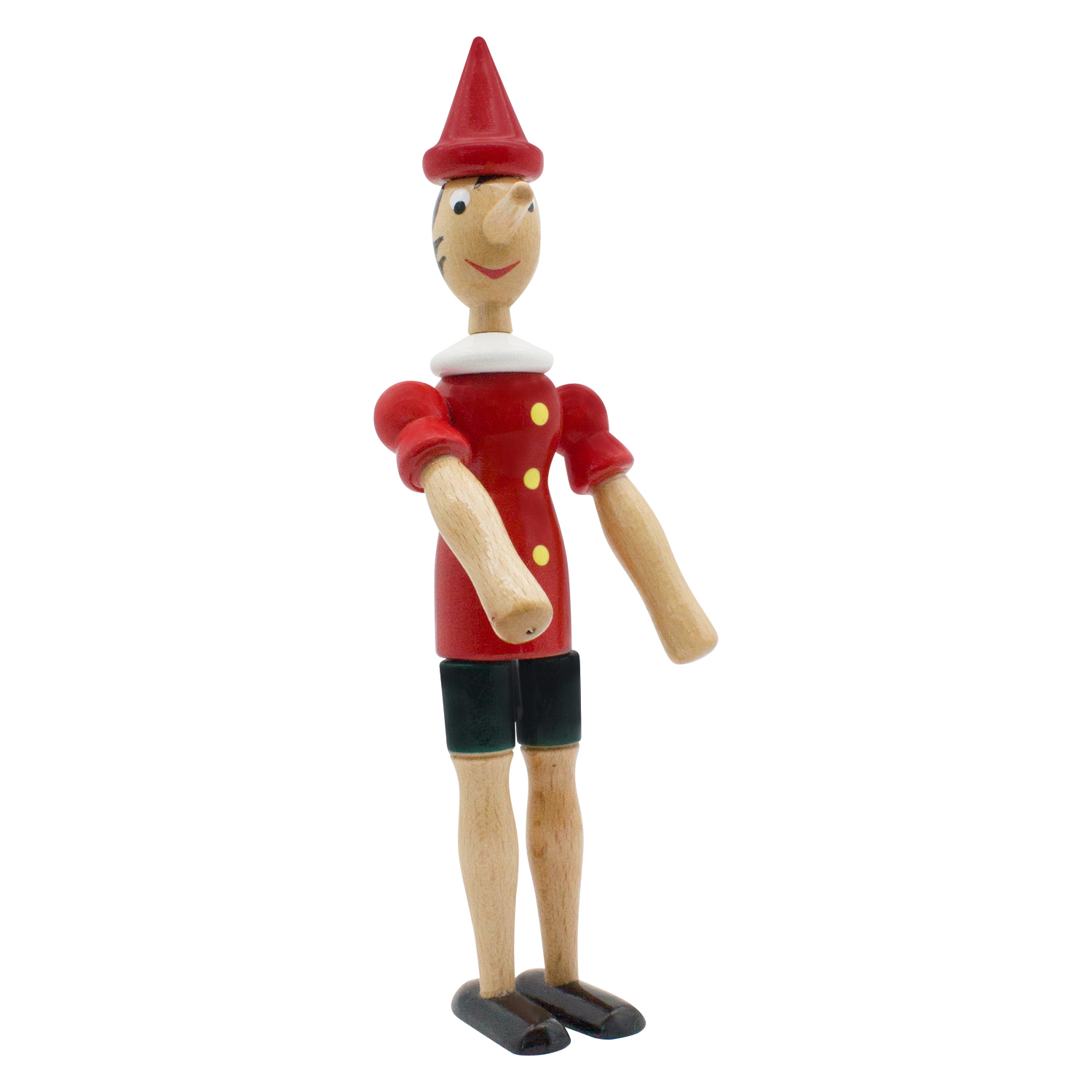 Pinocchio Gelenkfigur aus Holz, Länge 24 cm- Made in Italy- 9011