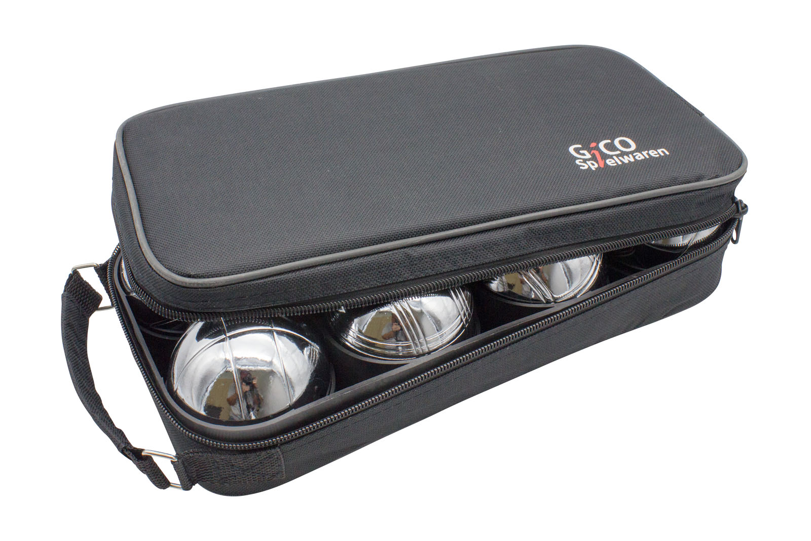 GICO Boules Set 8er aus Stahl in der praktischen Tragetasche (720gr)