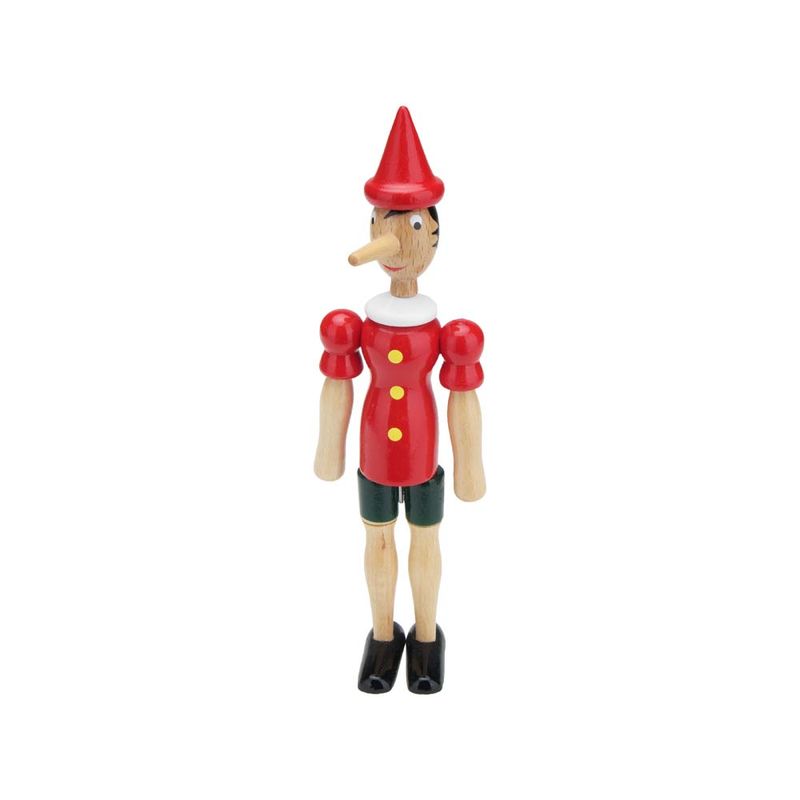 GICO Pinocchio Gelenkfigur Puppe aus Holz, Länge 31 cm- Made in Italy- 9012
