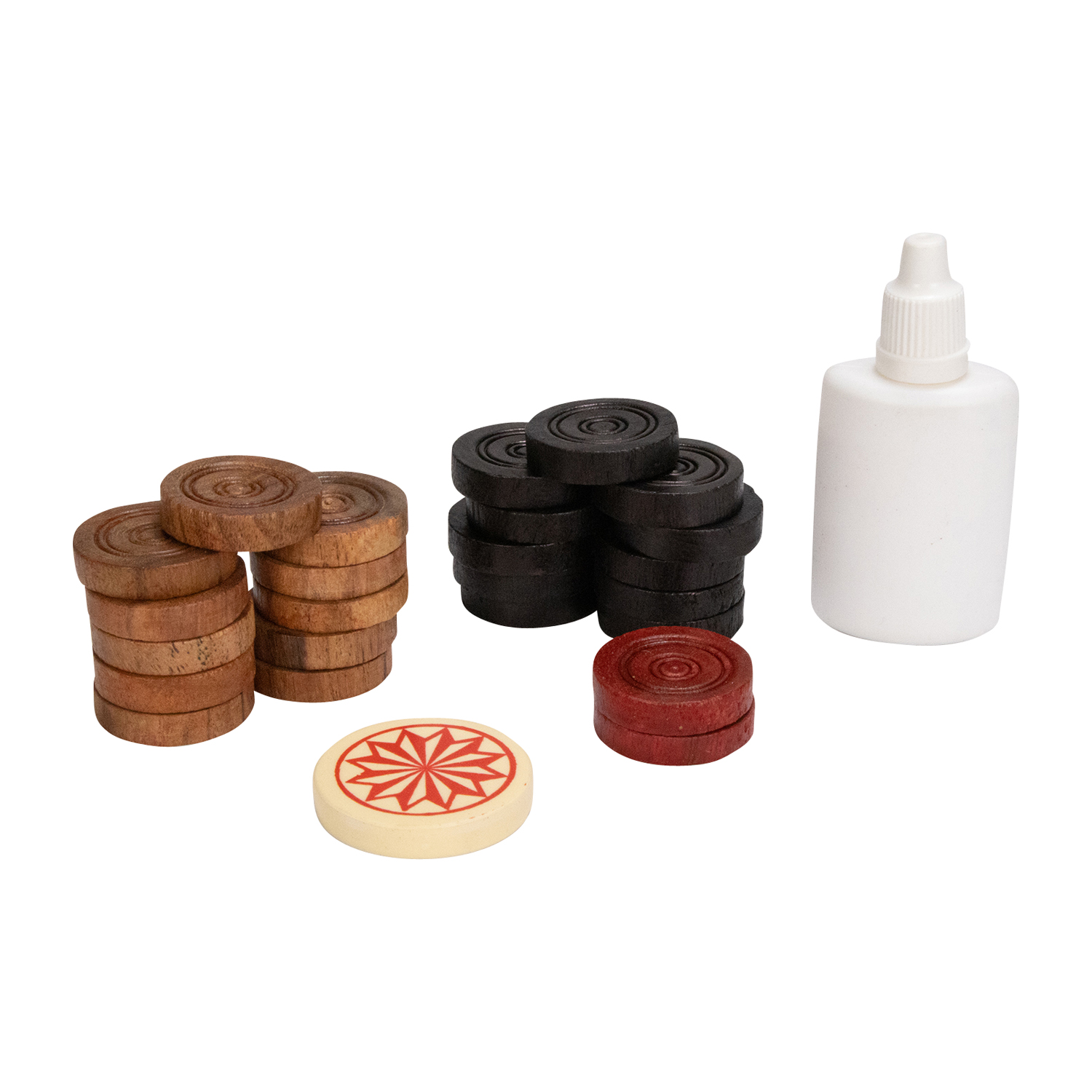 GICO Carrom Steine Komplettsatz, MB Economy Class -einfache, zweckmäßige Spielsteine- 2101