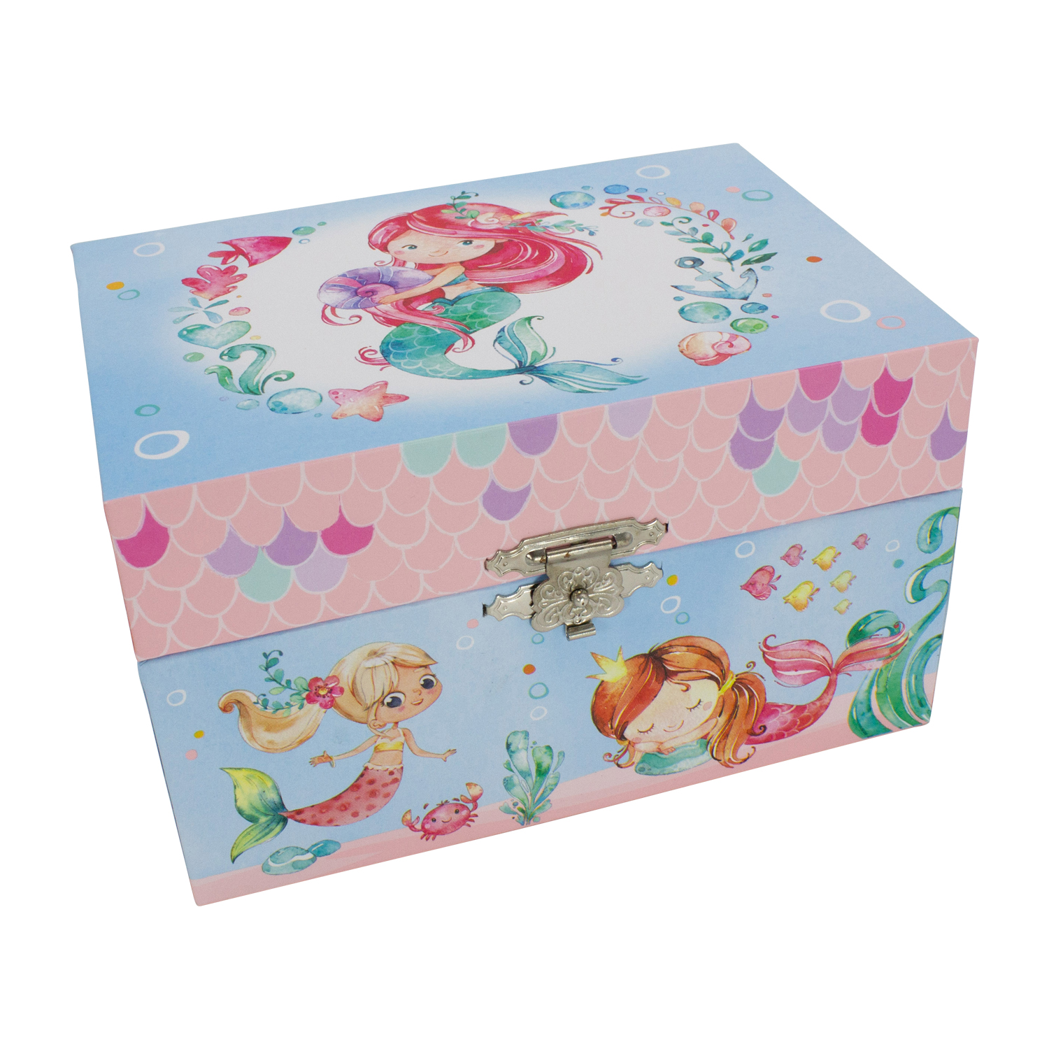 GICO Kinder Spieluhr Schmuckkästchen für Mädchen Schmuckbox Meerjungfrau - Melodie: Schwanensee - 92063