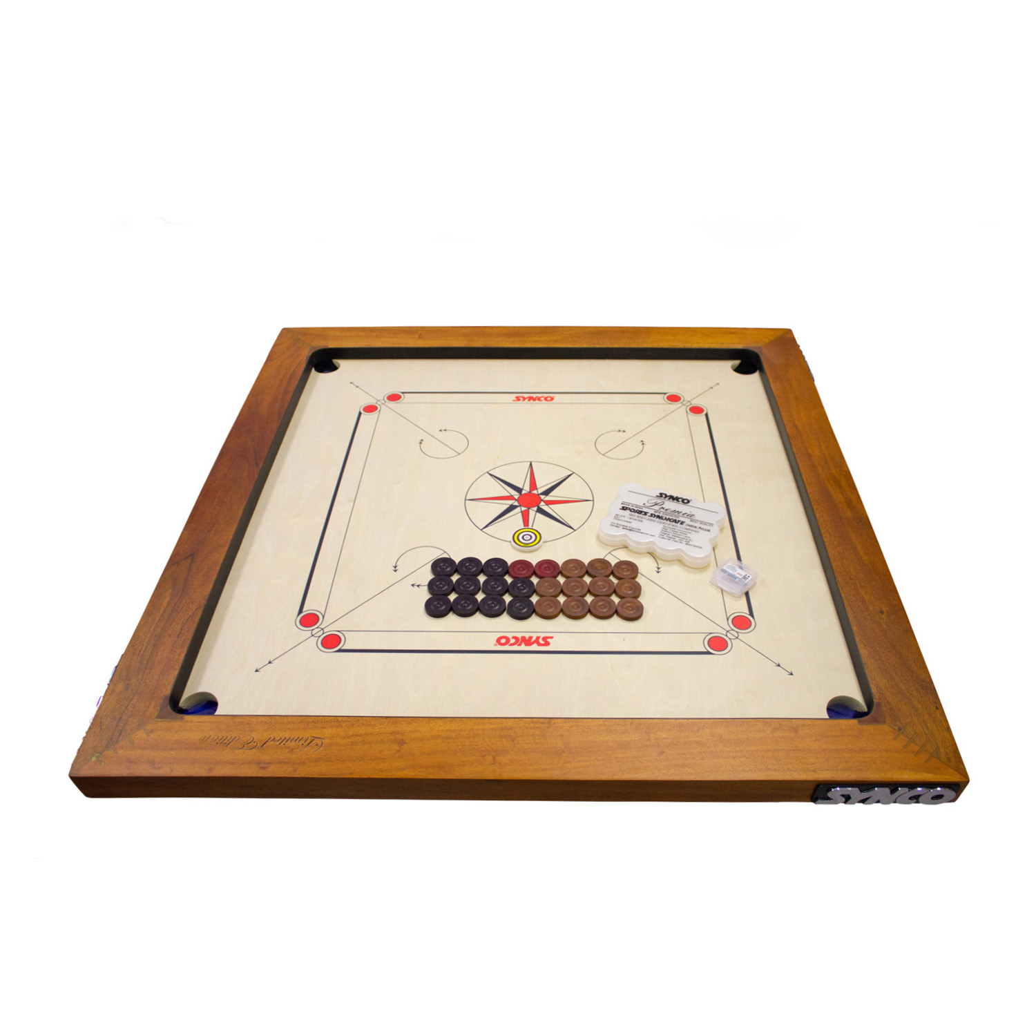 Carrom Board Synco Professional Turnier 74x74 Spielfäche Limited Edition- 2990