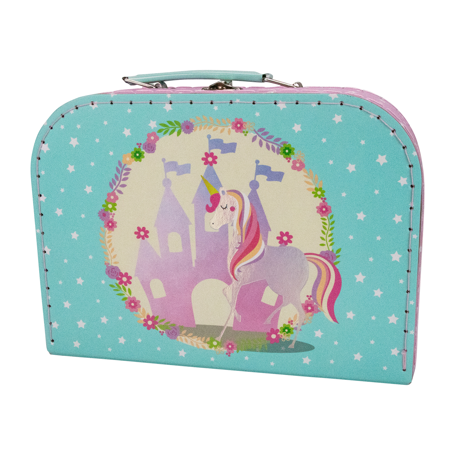 GICO Kinder Teeservice Spielkoffer Teeset Einhorn Spielzeug Porzellangeschirr 13 -TLG - CH12102