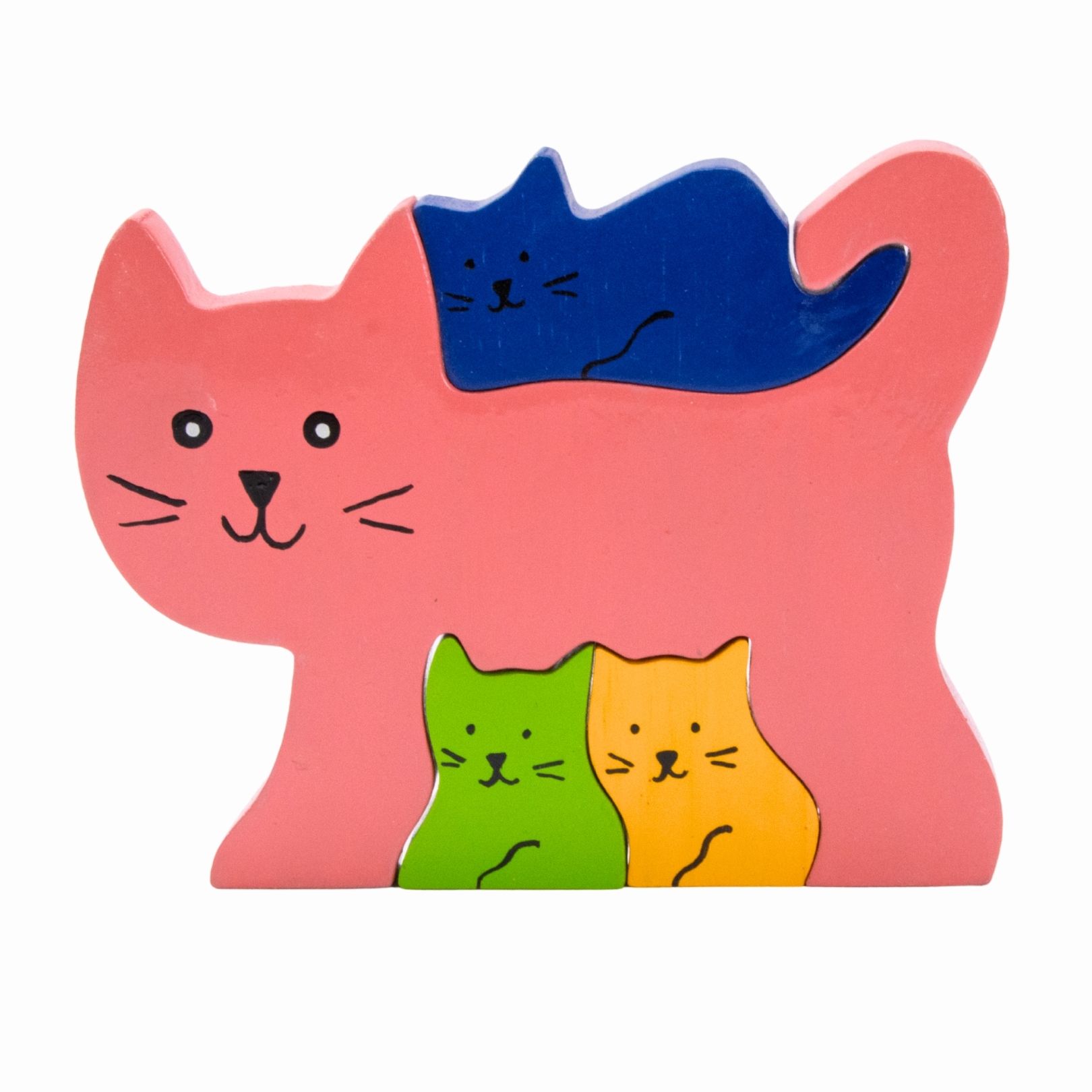 Tier Holzpuzzle Katze Familie für Kinder -  3939
