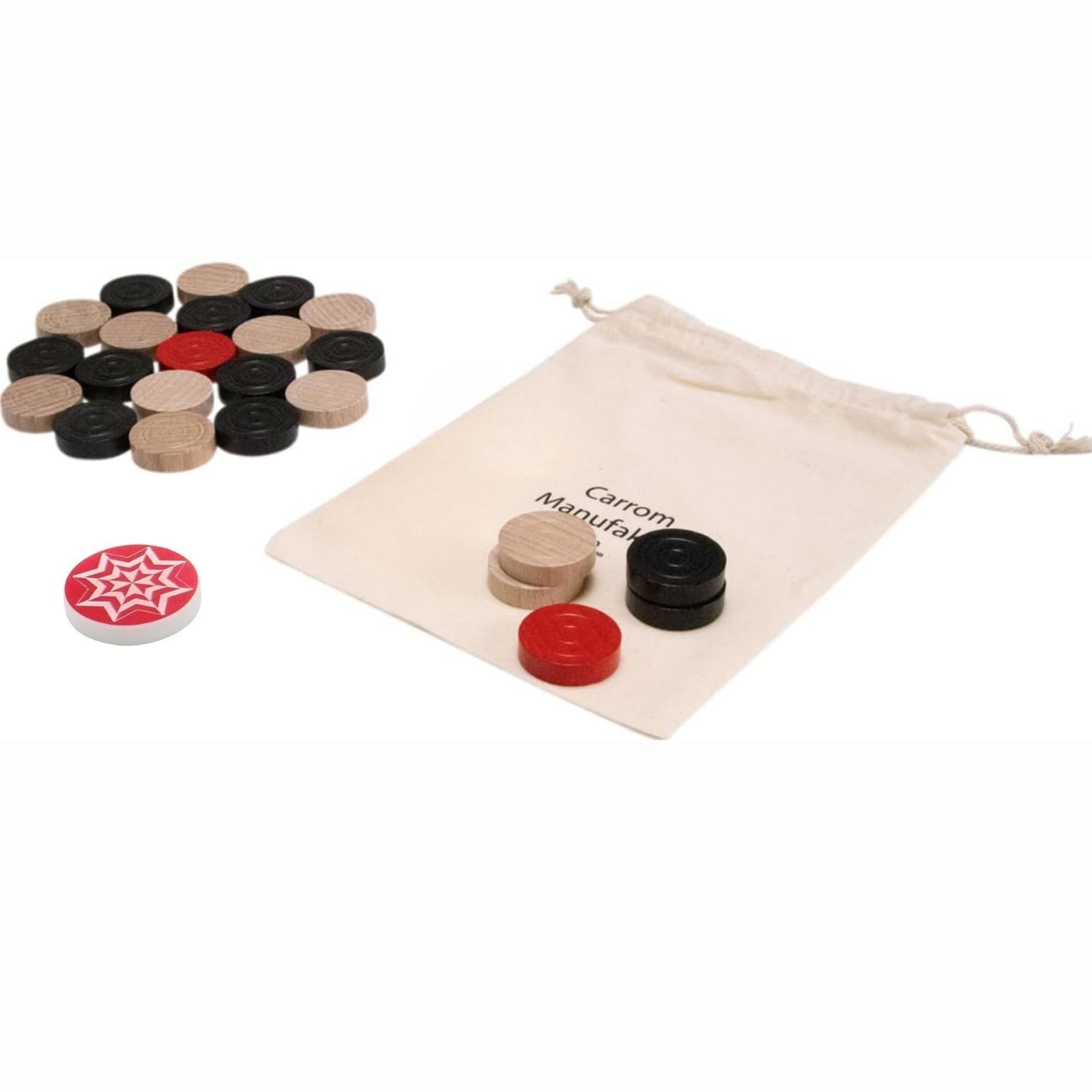 Carrom Manufaktur Spielsteine Standard – Set mit Striker- 2102