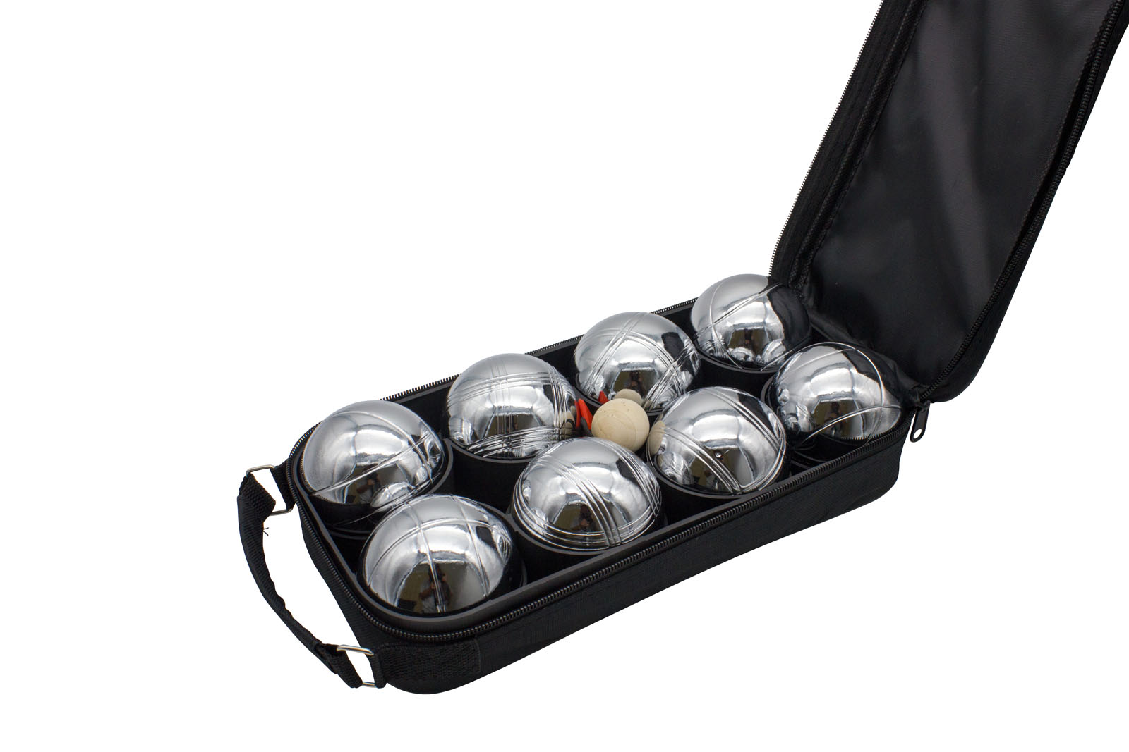 GICO Boules Set 8er aus Stahl in der praktischen Tragetasche (720gr)