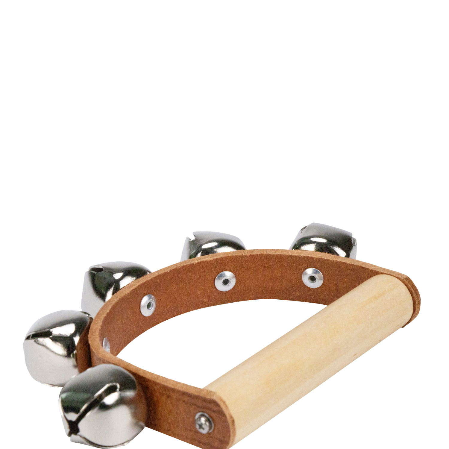 Schellenkranz für Kinder – Holzgriff mit 5 Glöckchen - 3852
