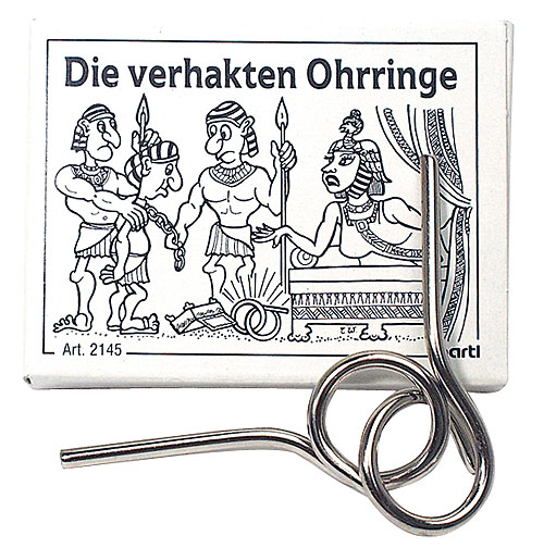 Die verhakten Ohrringe - Mini Geduldspiel