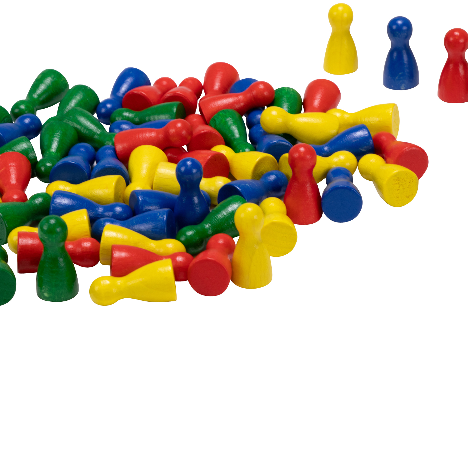 60 Halmakegel 24x12mm Spielkegel aus Holz in vier Farben 2134
