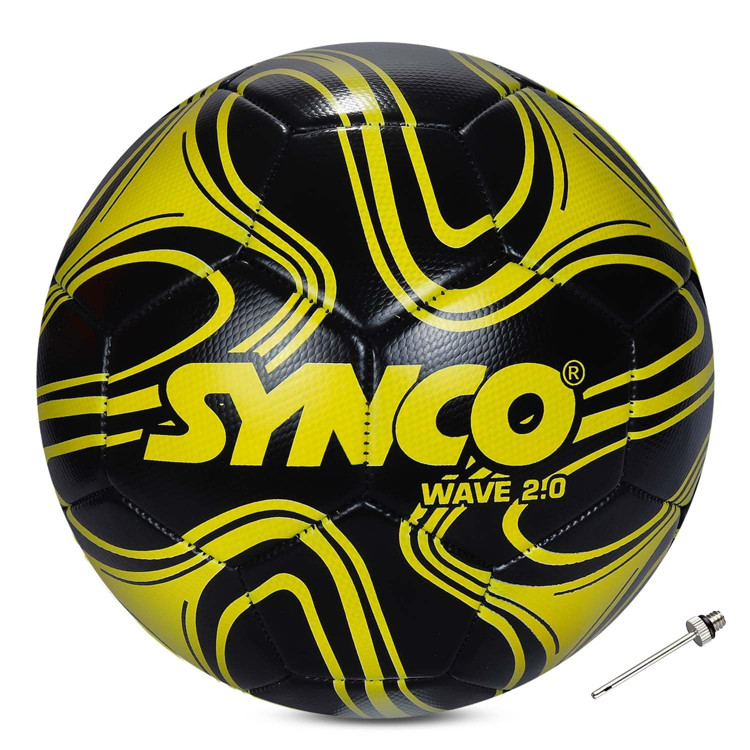 Synco Fußball Wave 2.0  Größe 5 Robustes PVC Naturrasen-1011