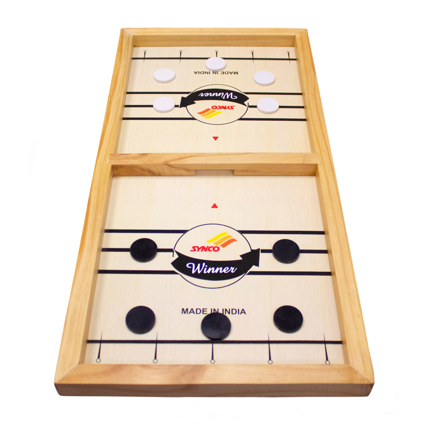 Hockey Sling Puck Spiel Tischhockey - Das schnelle Brettspiel aus Holz - 2912