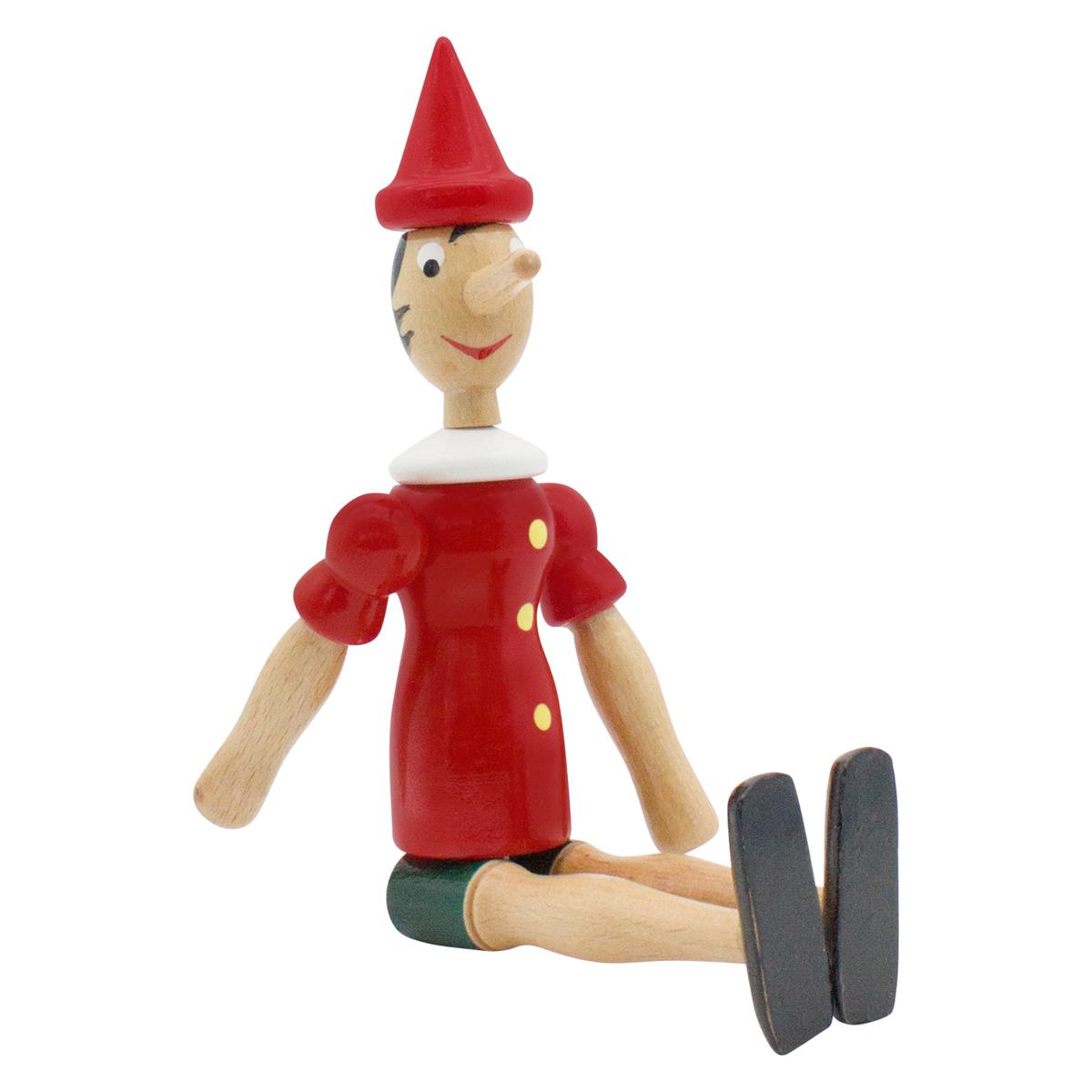 Pinocchio Gelenkfigur aus Holz, Länge 24 cm- Made in Italy- 9011