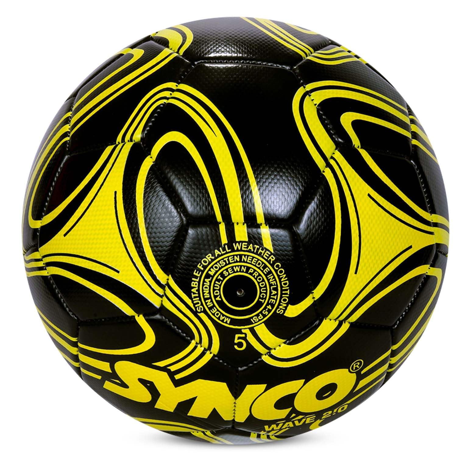 Synco Fußball Wave 2.0  Größe 5 Robustes PVC Naturrasen-1011