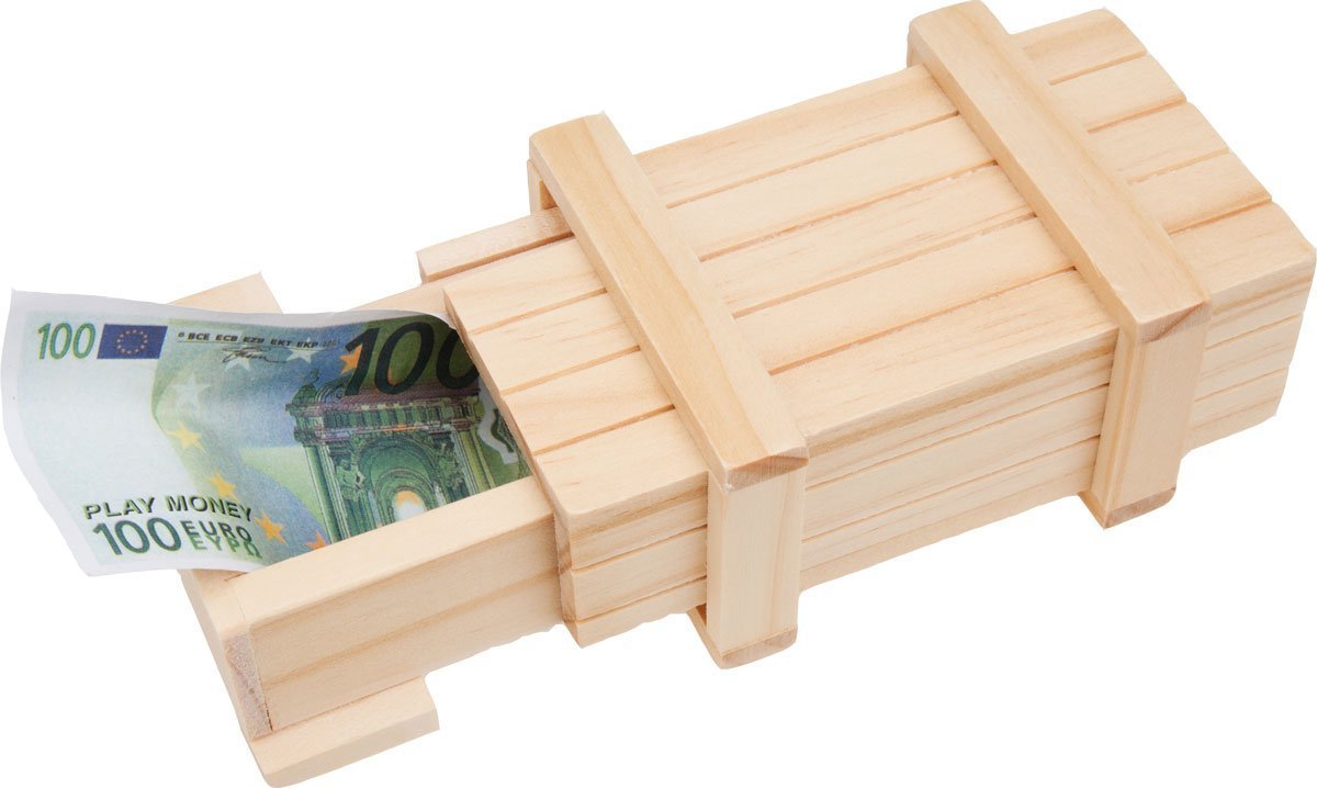 Trickkiste Holz Magische Geschenkbox für Geldgeschenke Trickbox