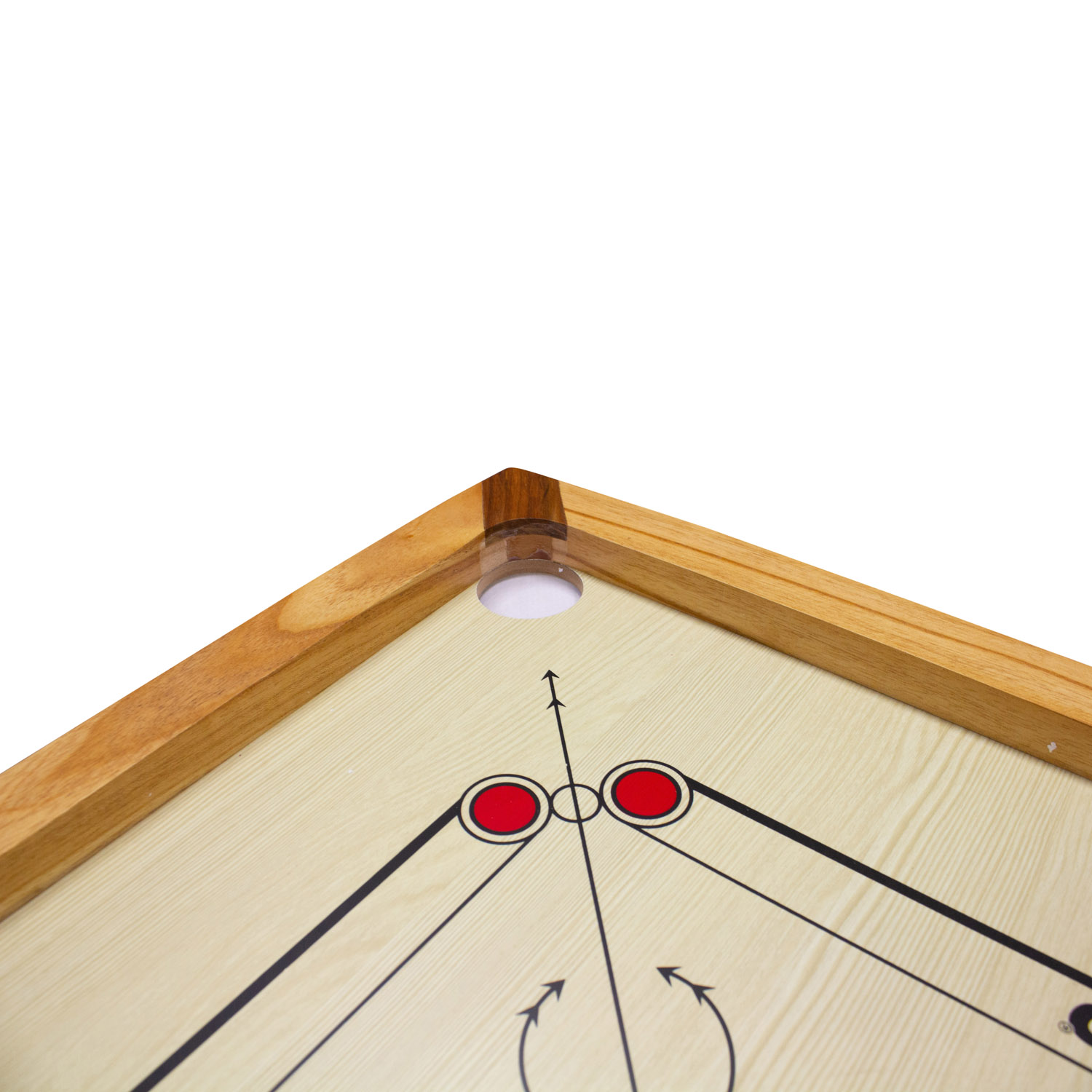 Carrom Board Spiel Synco 66 mit komplettem Zubehör und Gleitpulver - 2966