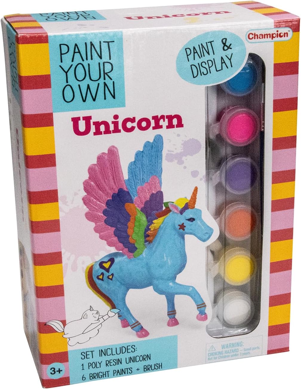 GICO Kinder DIY Einhorn Figur zum Bemalen Mädchen Jungen Kinder Geschenk Bastelset zum selber basteln und gestalten DIY-366