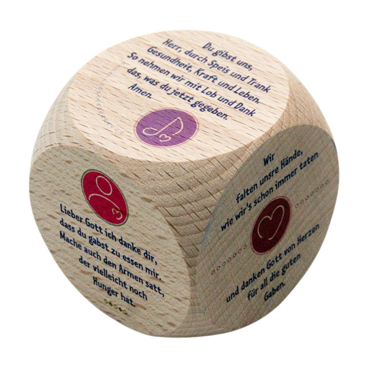 Tischgebete modern Gebetswürfel mit farbigem Druck - 5982