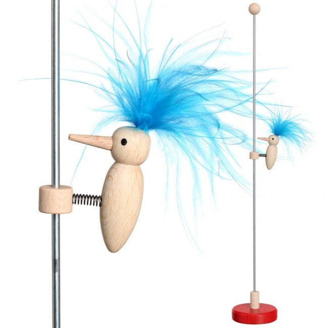 Klopfspecht mit Feder - 6502